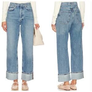 AGOLDE Fran Low Slung Straight Jeans Button Fly 29